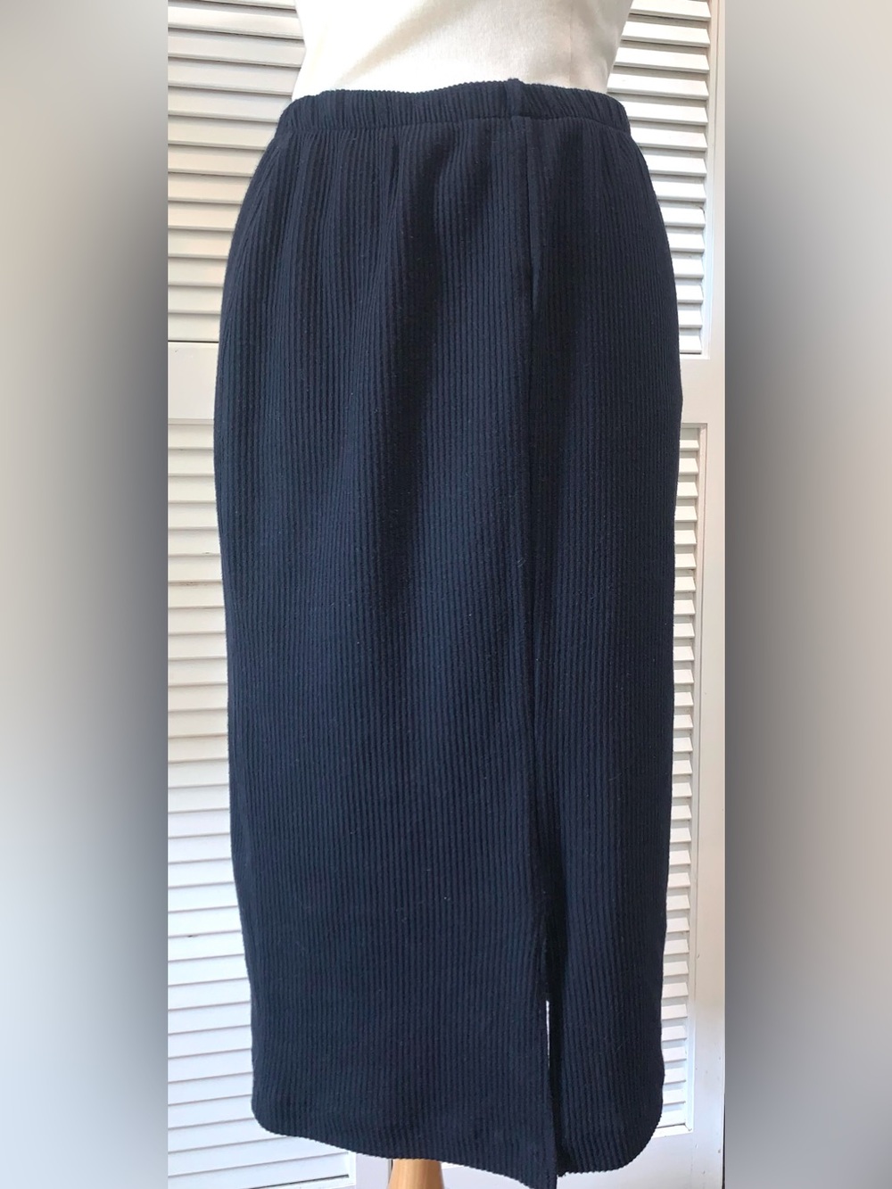 Vintage 90s soft ribbed pencil skirt with elastic waist women’s large